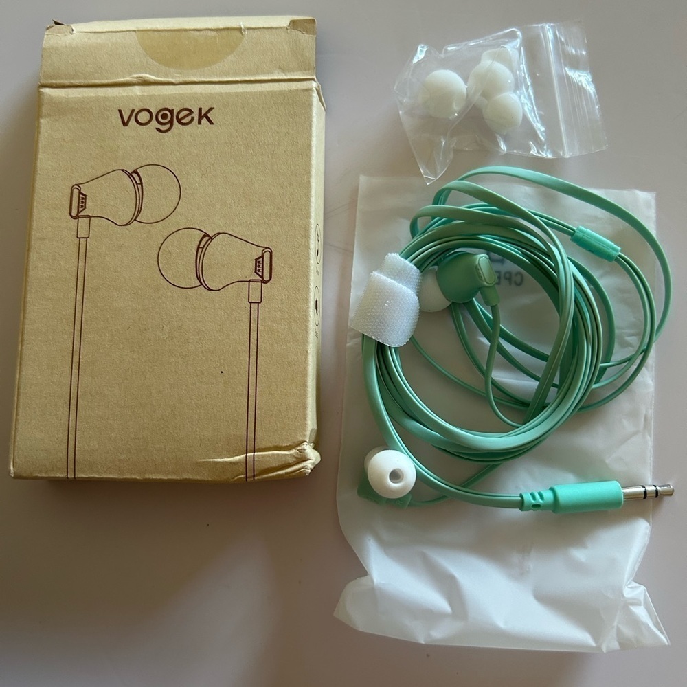 Wired Earbuds - Mint Green - Brand New